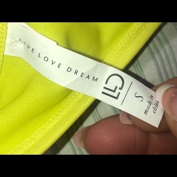 Aerie Live Love Dream Bikini Top Small Yellow - Picture 3 of 5